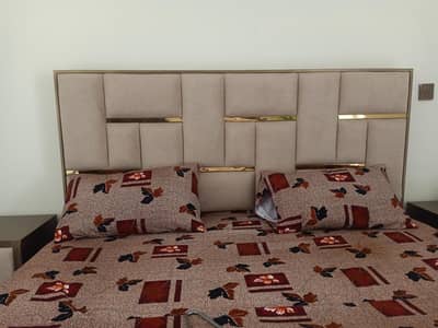 Double Bed King Size with side tables and Dressing Table