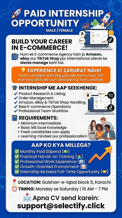 Looking for an intern for Ecommerce