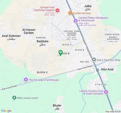 D-Block 10 Marla Plot For Sale Prime Location in Central park housing scheme Lahore.
