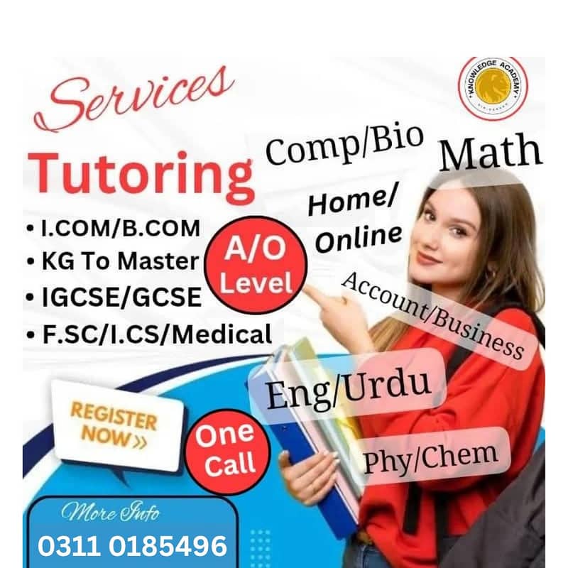 Home Tutor Online Tutor O Level IGCSE Spoken English A level Math Urdu 0
