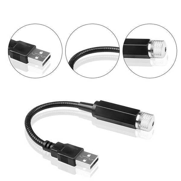 Multipurpose Car Roof Projection Light USB Portable Star Night Light with Adjustable LED Galaxy Illumination
