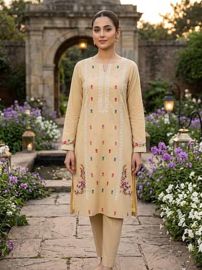 poly kadhai one piece kameez