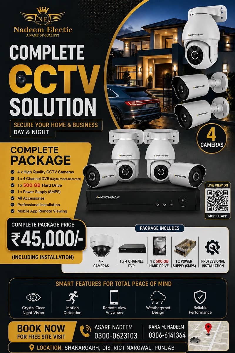 Complete CCTV Security Package  Professional Installation 0