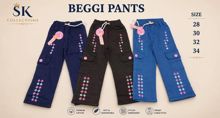 girl baggy pent embroidery pent for girls