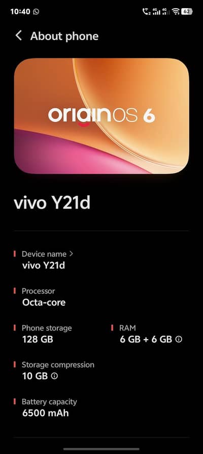 Vivo Y21D 6/128