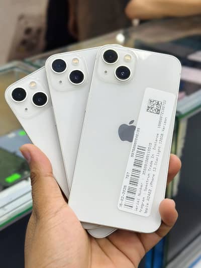 Apple iPhone 13 128GB | Pta Approved | White & Blue | Water Pack