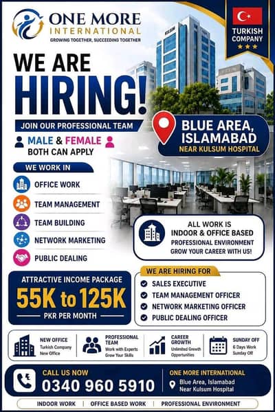MALE AND FEMALE STAFF NEEDED