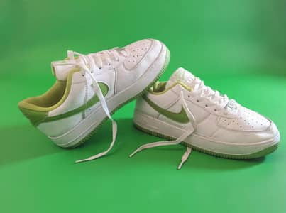 Nike air force 1 white & Green Size| UK 6 | EU 40