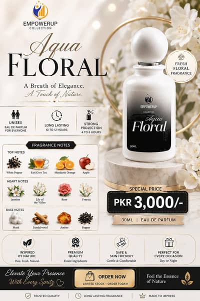 empower aqua floral eau de perfume _fresh floral unisex perfume