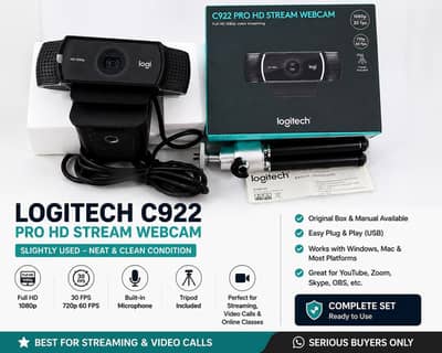 LOGITECH C922 PRO HD STREM WEBCAM