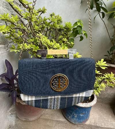 elegant navy blue bag