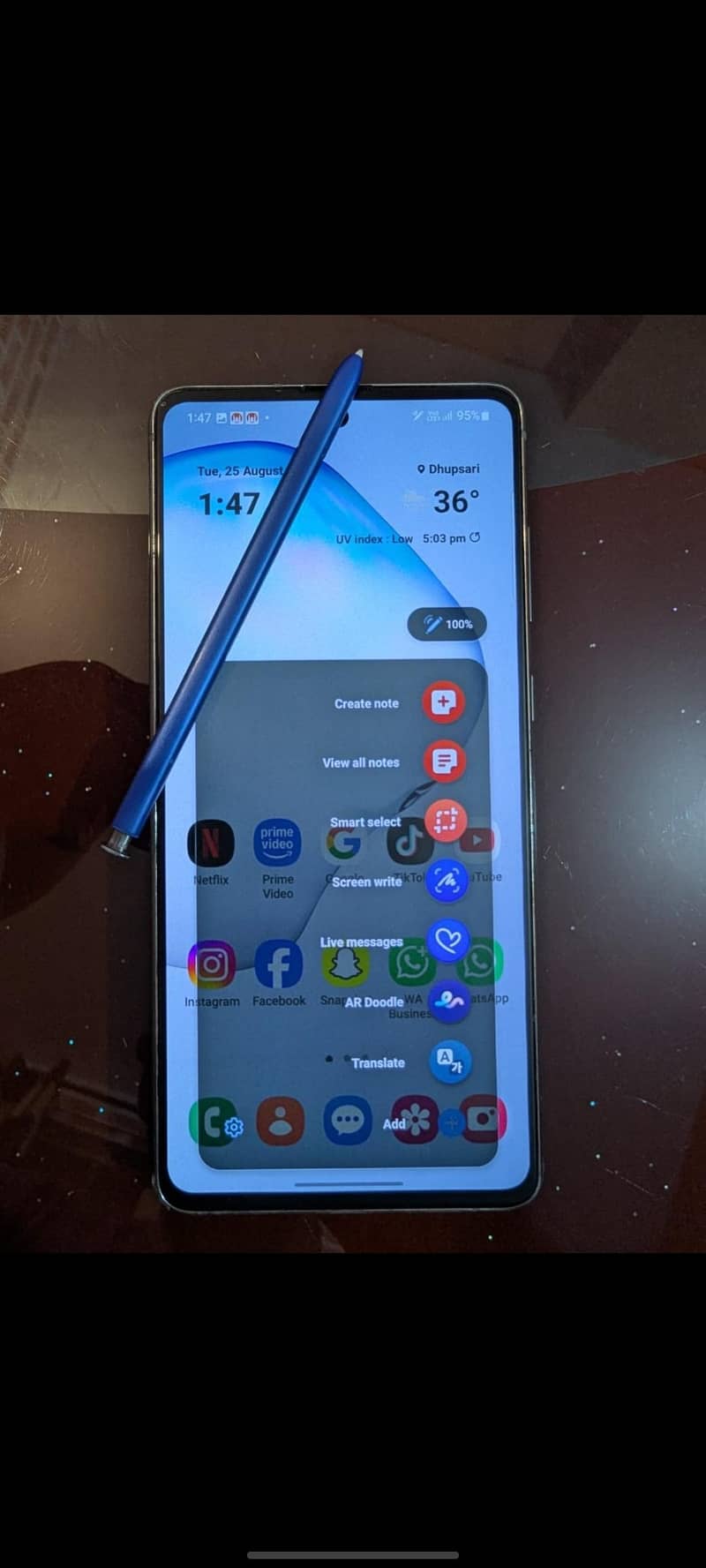 Samsung Mobile Note 10 lite 9