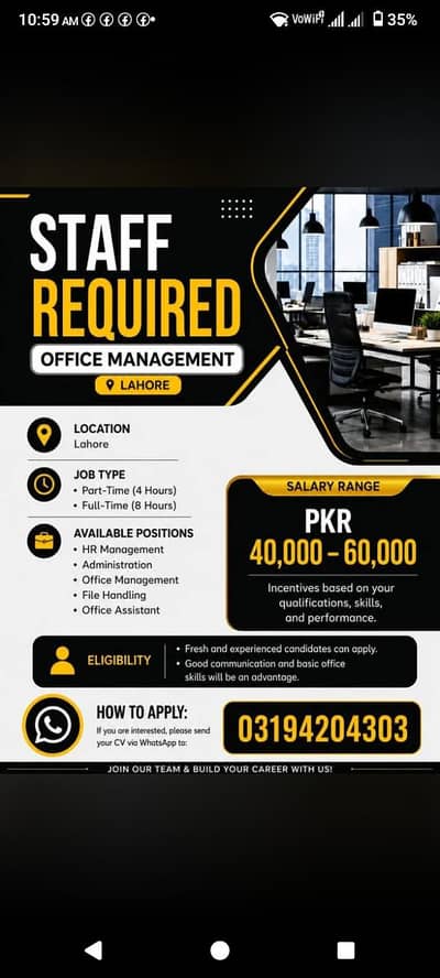 Urgent Hiring