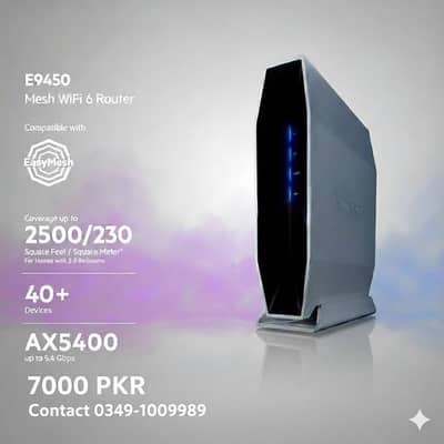 Linksys E9450 AX5400 Dual-Band WiFi 6 EasyMesh Router