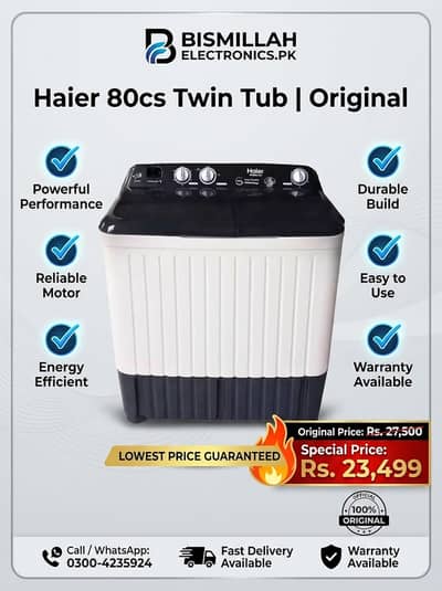 Haier Washing Machine 80CS | Original Product | Best Price