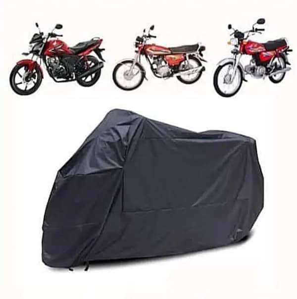 Bike Cover Full Size Scratch & 100 % Water Proof 70 / 125 cc Bike Top Cover with ziper Bag