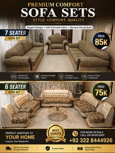 Sofa set , wooden sofa set , solid sofa , 7 seater sofa , 6 seater so