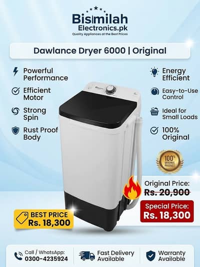 Dawlance Dryer 6000 | Original Product | Rs. 18,300