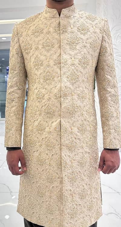 Luxury Shazia Kiyani Hand-Embroidered Sherwani