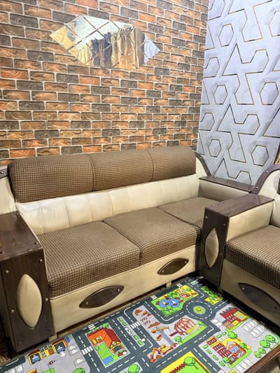 6 seater sofa brown
