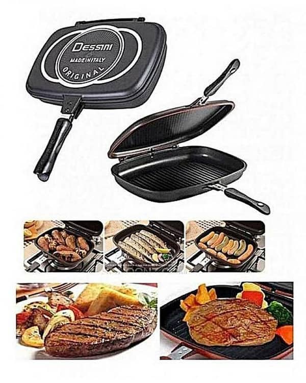 Non Stick Double Sided Grill Pan - Original Italy - 36Cm