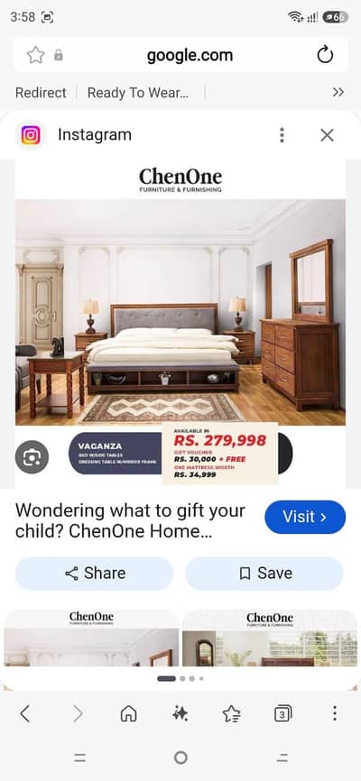 ChenOne Wooden King Bedset with ottoman bench, side tables & Dresser