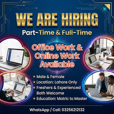 WE ARE HIRING MALE AND FEMALES STAFF FOR PART TIME WORK