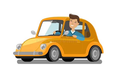 Driver with Car for school & tution center pick & drop