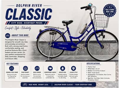 Dolphin River Classic Bicycle – Blue