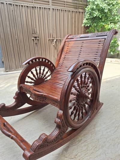 Premium Chinioti Tali Wood Rocking Chair