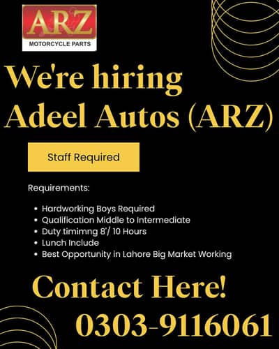 Hardworking bots required in Lahore best whole sale market
