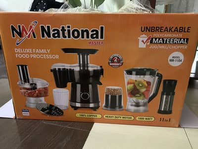 National Master 11-in-1 Food Processor 1000W – Brand New