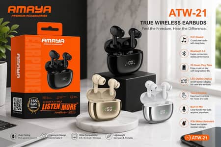 Amaya ATW-21 True Wireless Earbuds: