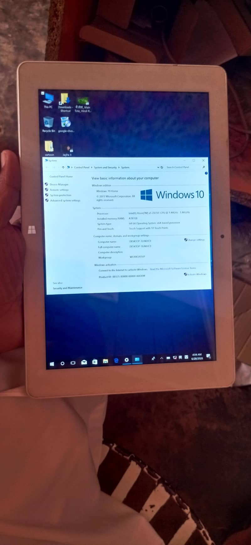 window , android tab 1