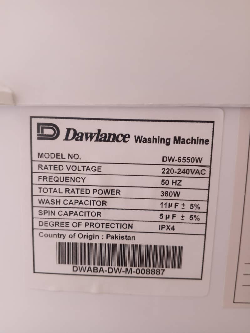 Washing Machine DW6550 1
