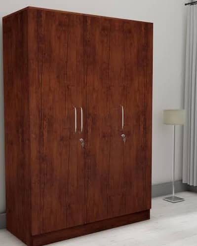 NEW TWO DOOR WARDROBE WITH ATTACHED MIRROR LOCK AND KEYS AND WHEELS