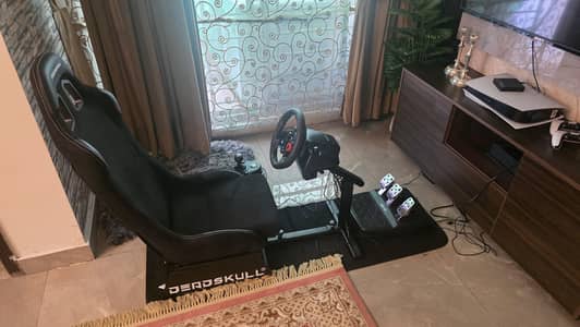 G29 Full setup with shifters anddeadskull chair and stand (almost new)