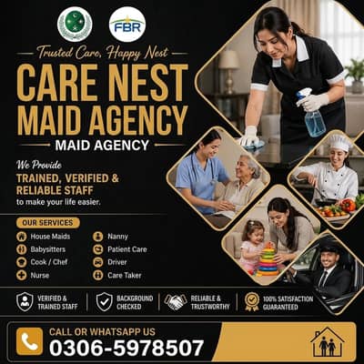 Maid, House Maids, cook, chef, Baby Sitter, Filipino maids Available