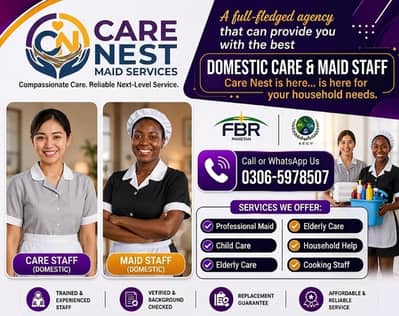 Maid, House Maids, cook, chef, Baby Sitter, Filipino maids Available