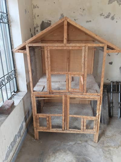 Used Wooden Parrot Cage for – Large Size | Good Condition