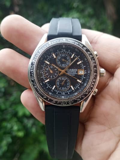 ORIGINAL CASIO EDIFICE CHRONOGRAPH BLACK BEAUTY 03432655513