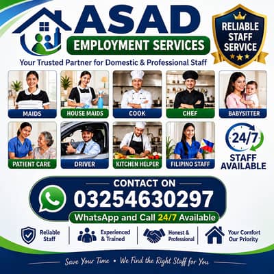 Maids/Babysitter/Cook/Driver/Patient Care/Nanny/Helper /Available
