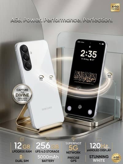 Samsung Galaxy A56 5G 12GB/256GB PTA Approved – White – With Box