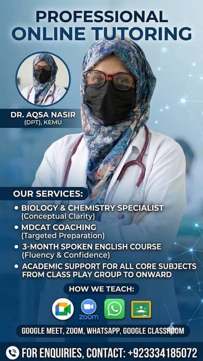 Tution online offline both specialist in biology and chemistry