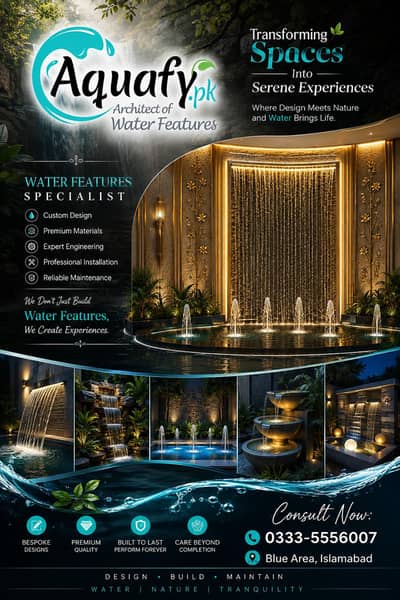 Waterfalls & Fountains Custom Design + Construction (0333-5556007)