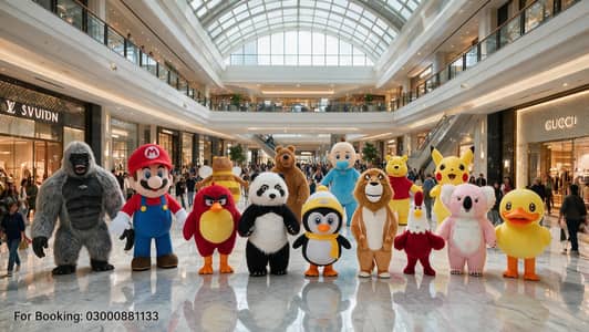 Inflatable Mascots Available on Rent – Gorilla, Sonic, Panda & More