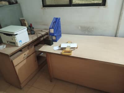 Office table set cabinet and chairs