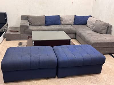 6 Seater L Shape Sofa For Sale