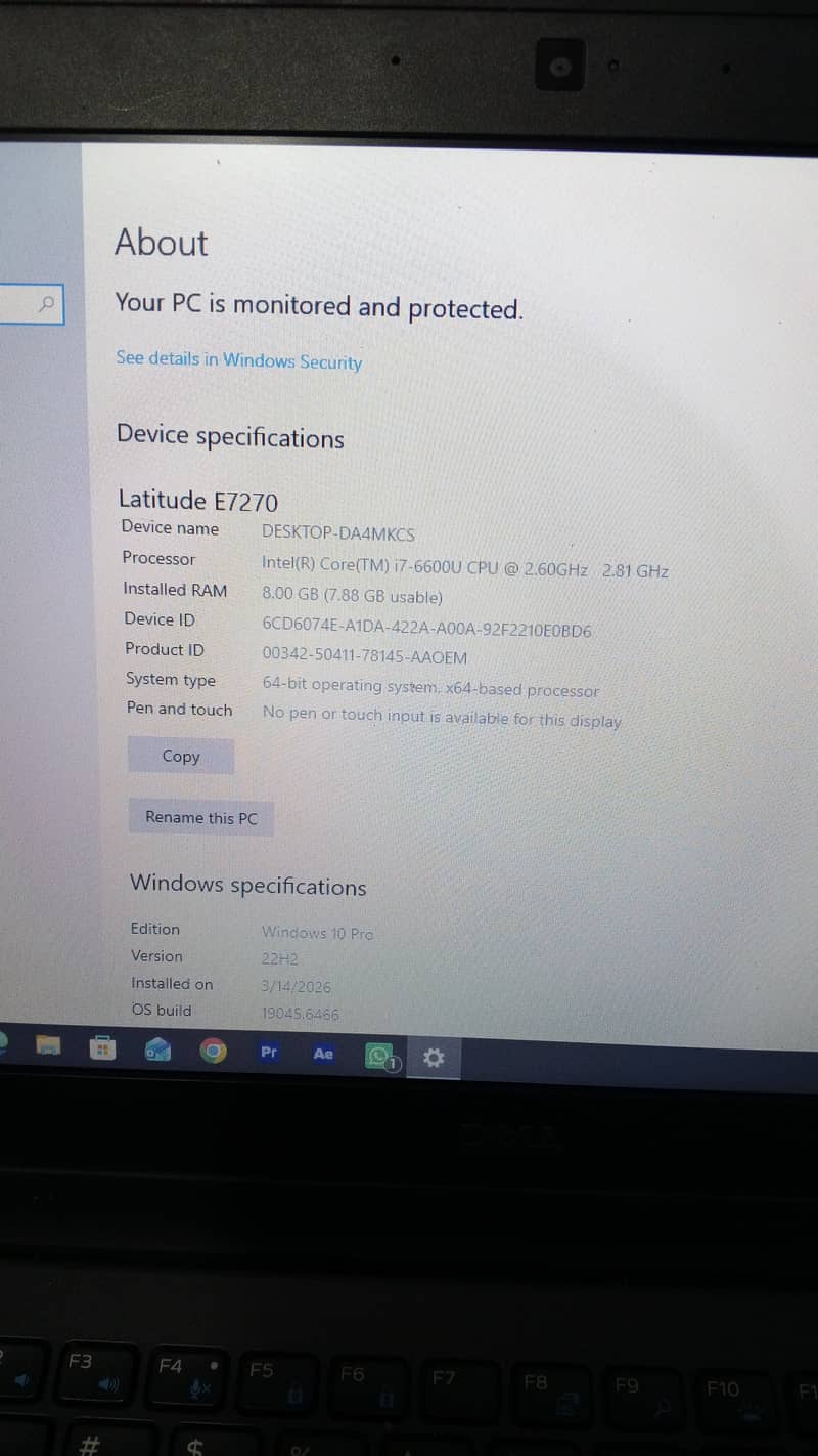 Dell latitude E7270 2