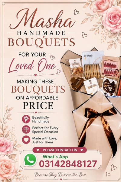 Bouquets-Snacks, Jewelery ,flowers